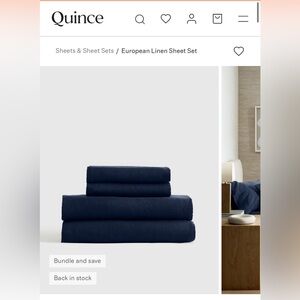 Quince European Linen Sheet Set